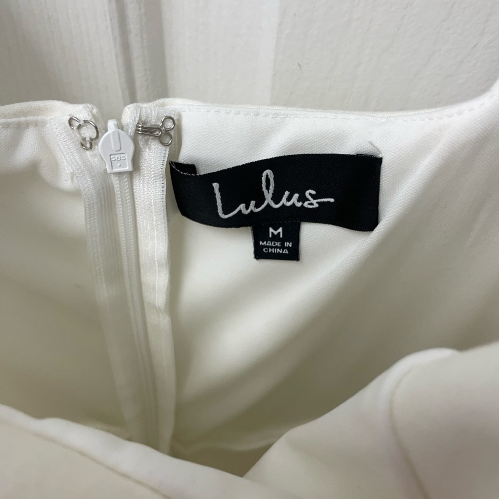 Lulu's Classic White Zip-Up Dress - Picture 2 of 5